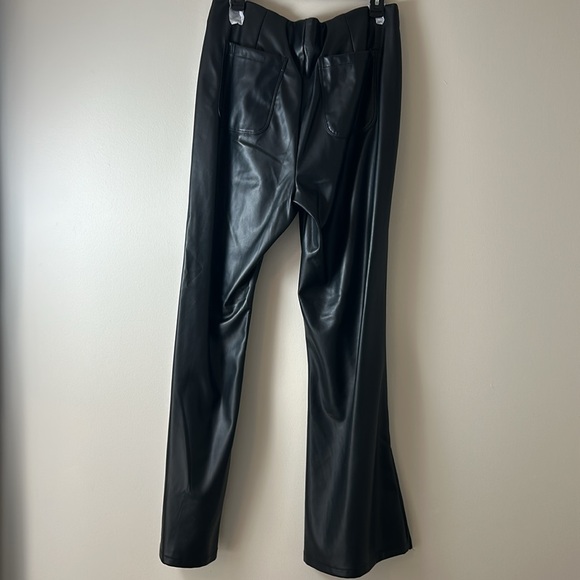 Juniors' SO® High-Rise Flare Faux-Leather Pants Black Size XL - Picture 2 of 6